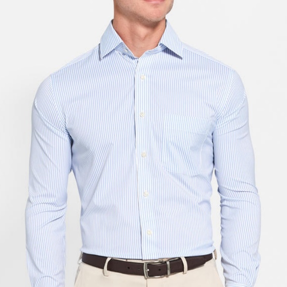 Peter Millar Other - Peter Millar Performance Dress Stripe Sport Shirt